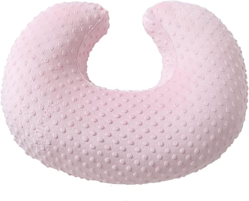 DONOMILO Dots Nursing Pillow Cover, Case Plush Breathable Breastfeeding Pillow Slipcover Fits Nursing Pillow, Super Soft Snug Positioners for Baby Boy Baby Girl (Light Pink) - Image 3